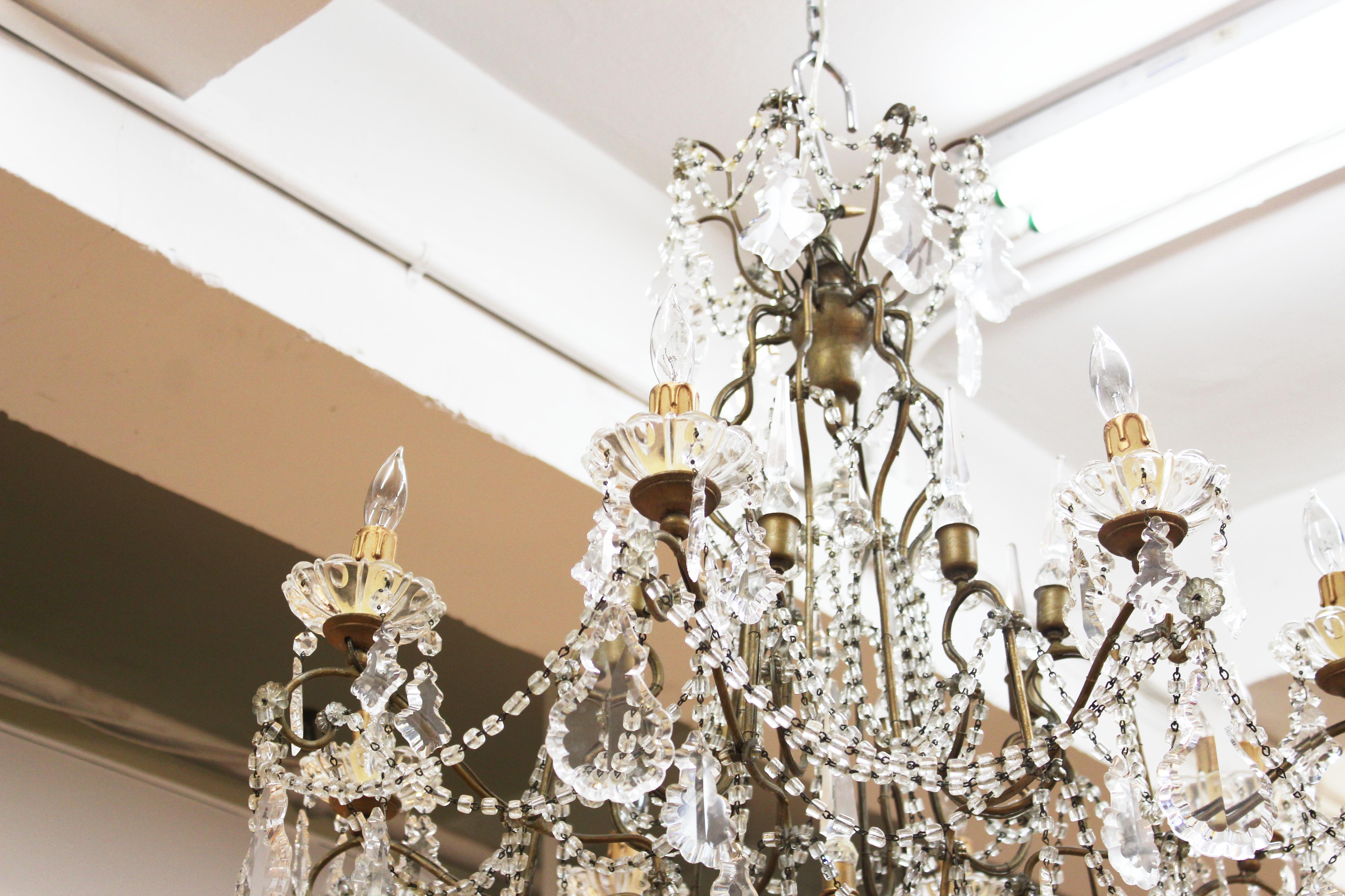 Baroque Revival Marie Antoinette Style French Crystal Chandelier