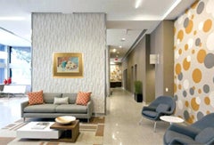 Art Deco Thistles Still Life Watercolor Painting by Marie Benoit-Levy