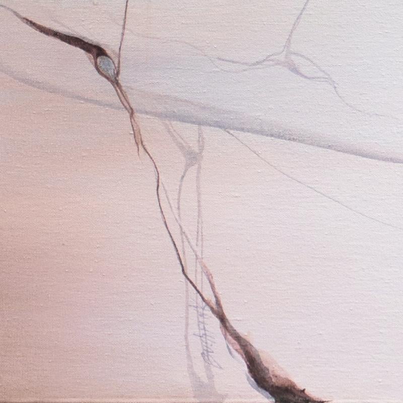 'Aqua Landscape', Woman Artist, Spirituality, Transcendentalist Abstraction - Painting by Marie Buchfink