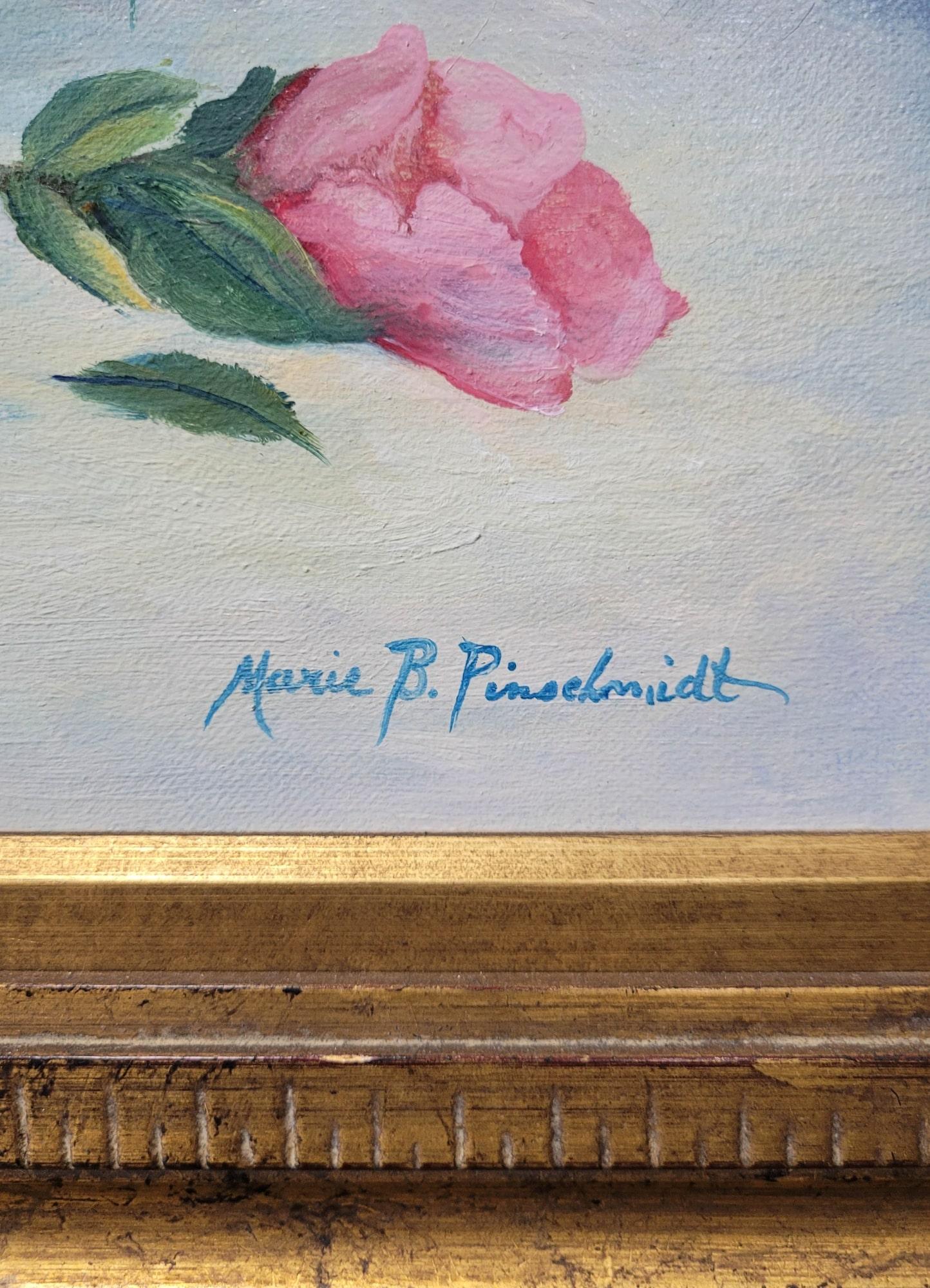 XX secolo Marie Bush Pinschmidt, Natura morta floreale, Olio su tela in vendita