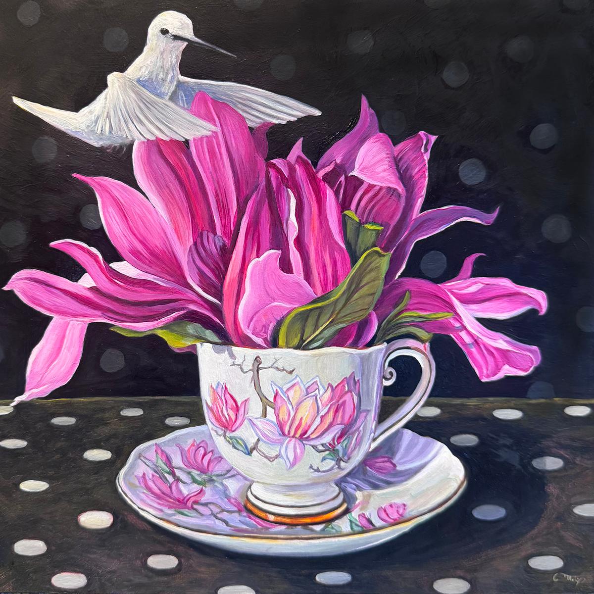 Marie Cameron Still-Life Painting - Magnolia Tea IV