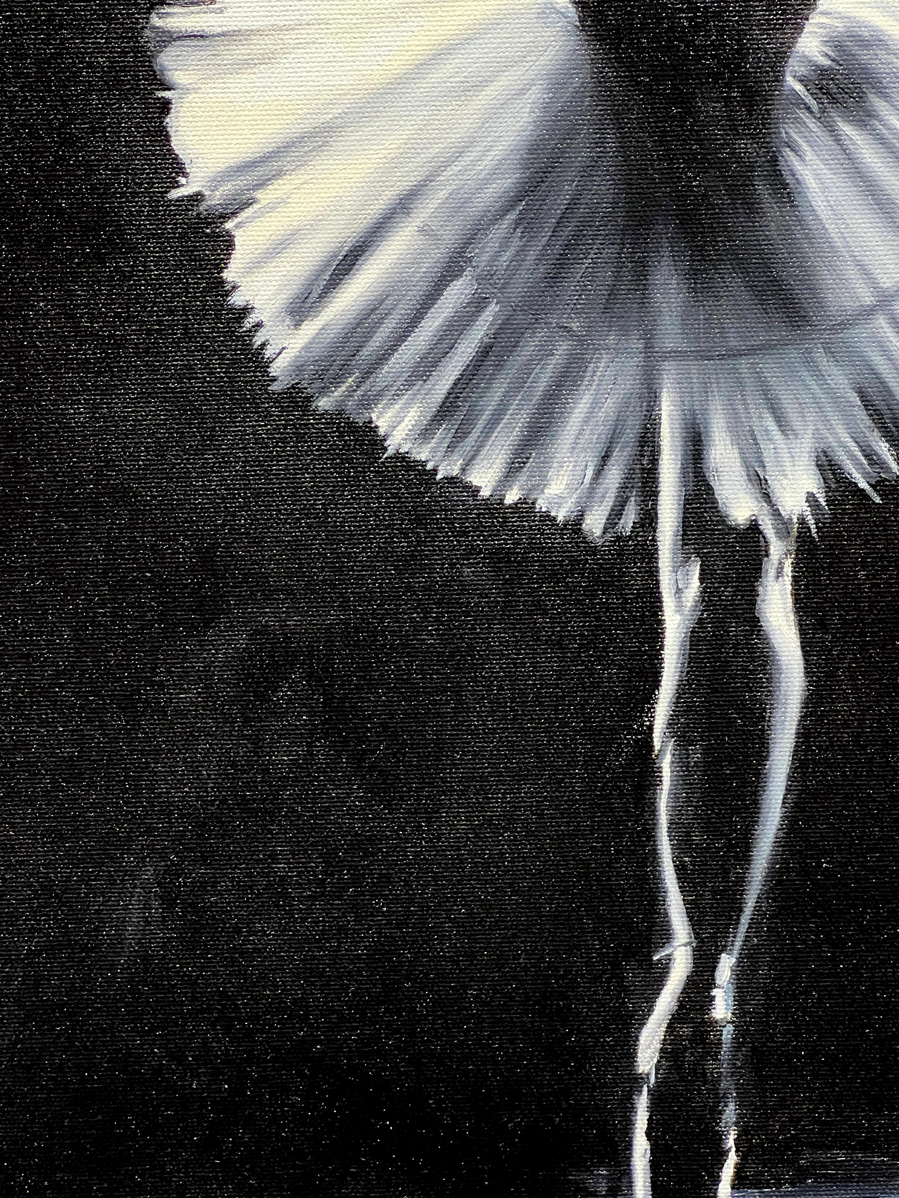 Marie Channer, « Dancing in the Light », peinture à l'huile sur toile représentant une danseuse de ballet, 24 x 18 cm en vente 4