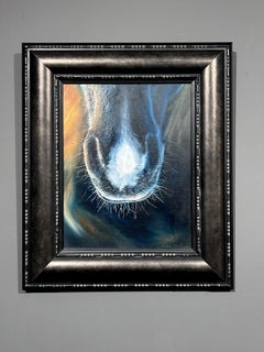 Marie Channer, "Rusty", ritratto equino 14x11 dipinto a olio su tela