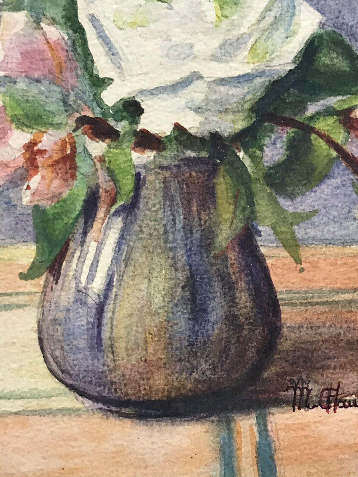 Marie Chautard-Carreau, raffinato dipinto floreale impressionista francese dei primi anni del XX secolo in vendita 1