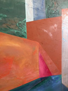 Contemporary Abstract "The Walls for the Sun" Oil on Canvas by Marie-Chloé Duval