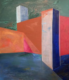 Contemporary Abstract "The Walls for the Sun" Oil on Canvas by Marie-Chloé Duval