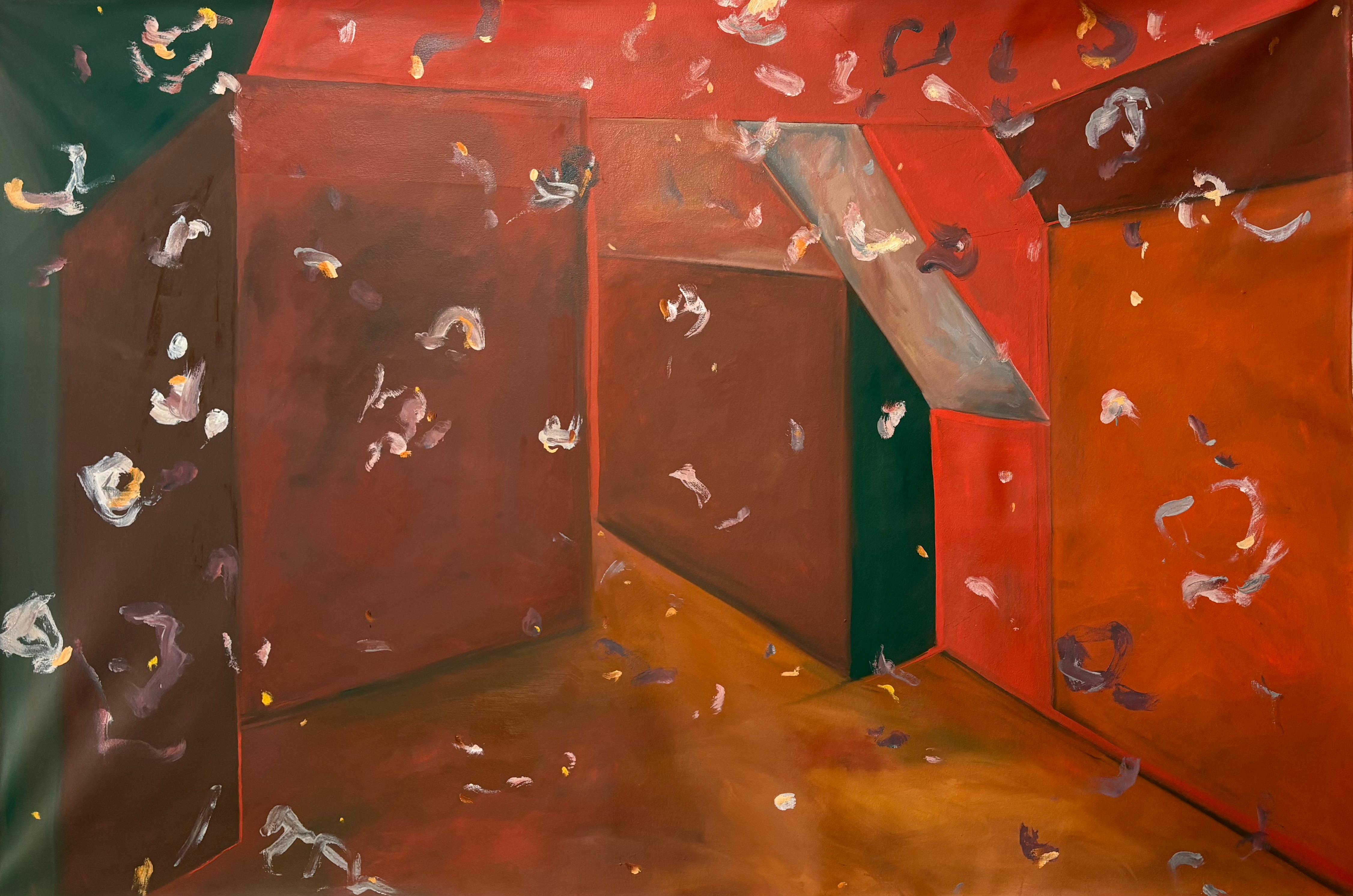 Contemporary Abstract "They Danced in the Absence of Wind" Oil on Canvas