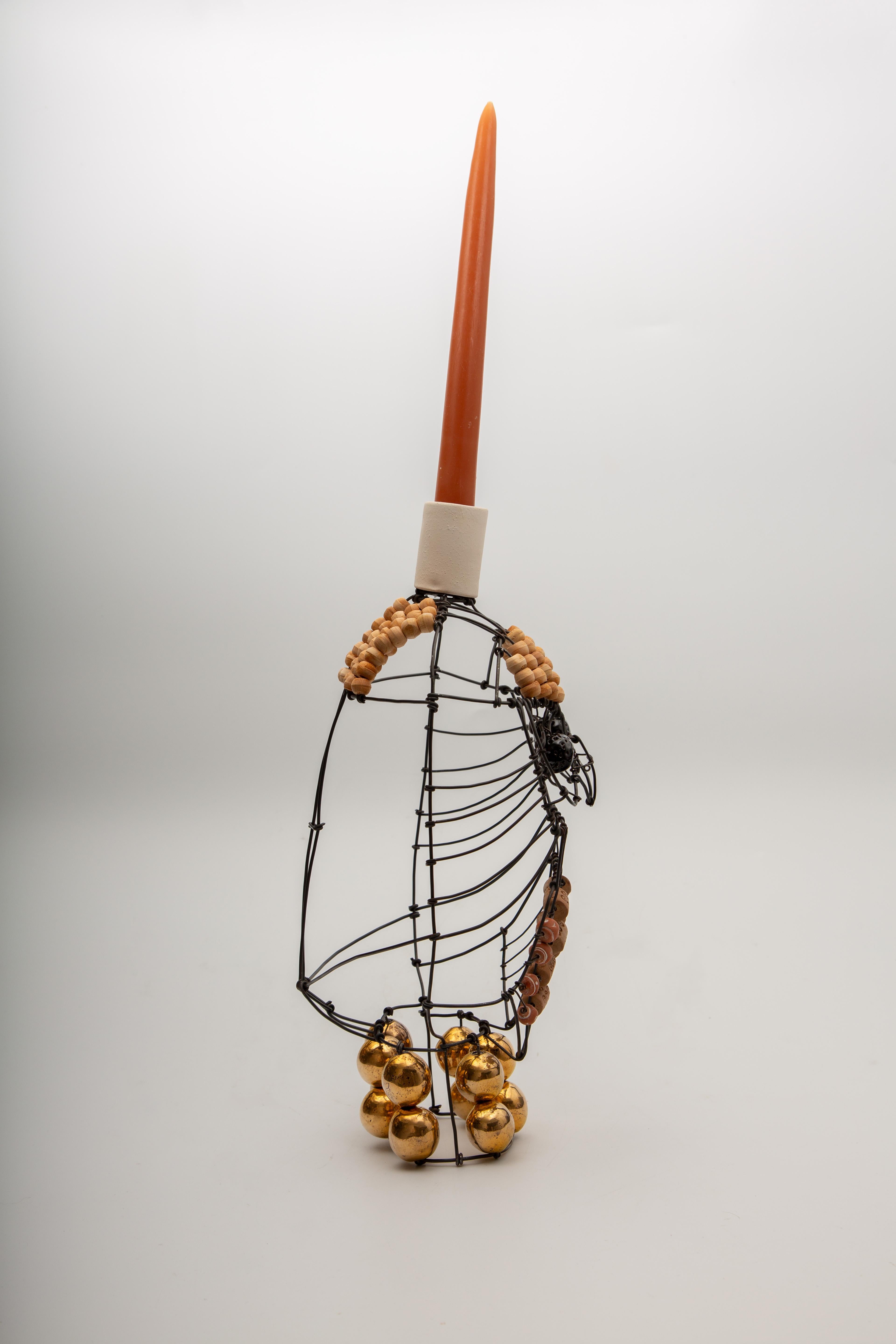 Marie Christophe Paire de bâtons de bougie hibou Neuf - En vente à New York, NY