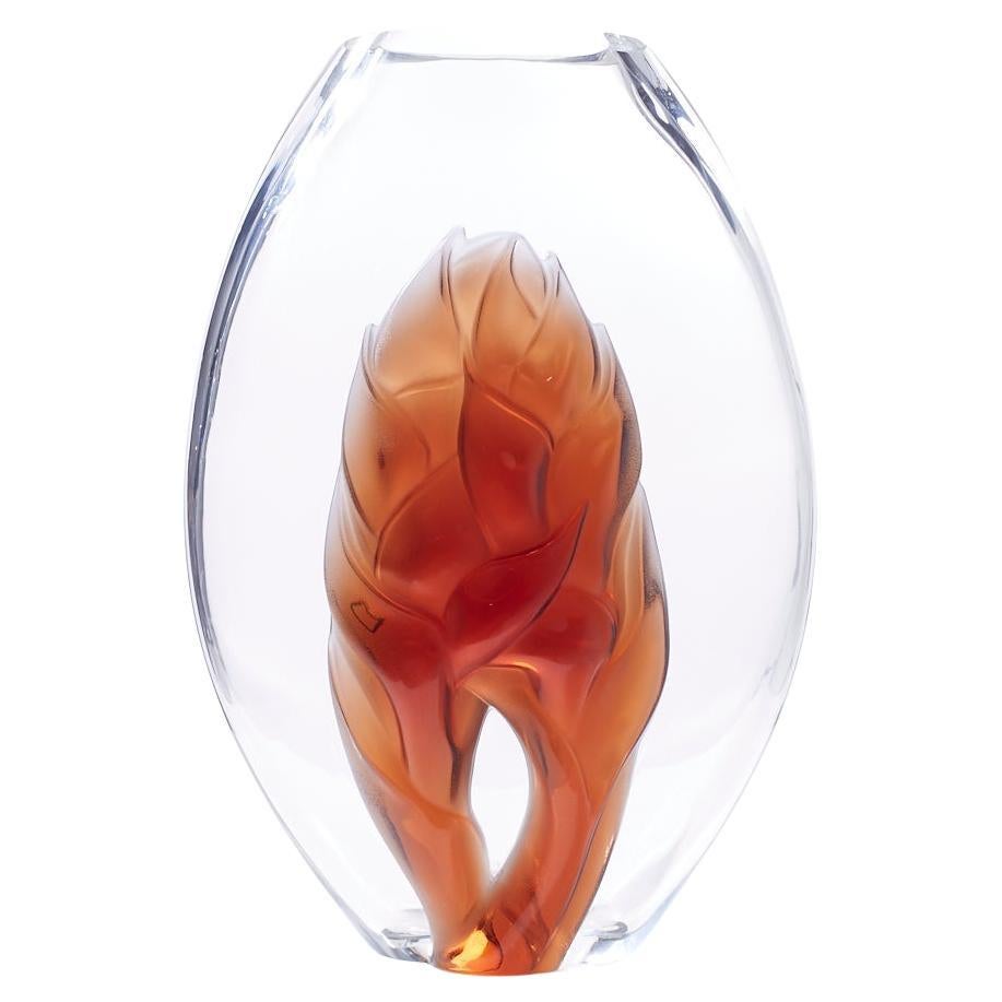 Marie Claude Lalique for Lalique Crystal Martinique Flower Vase