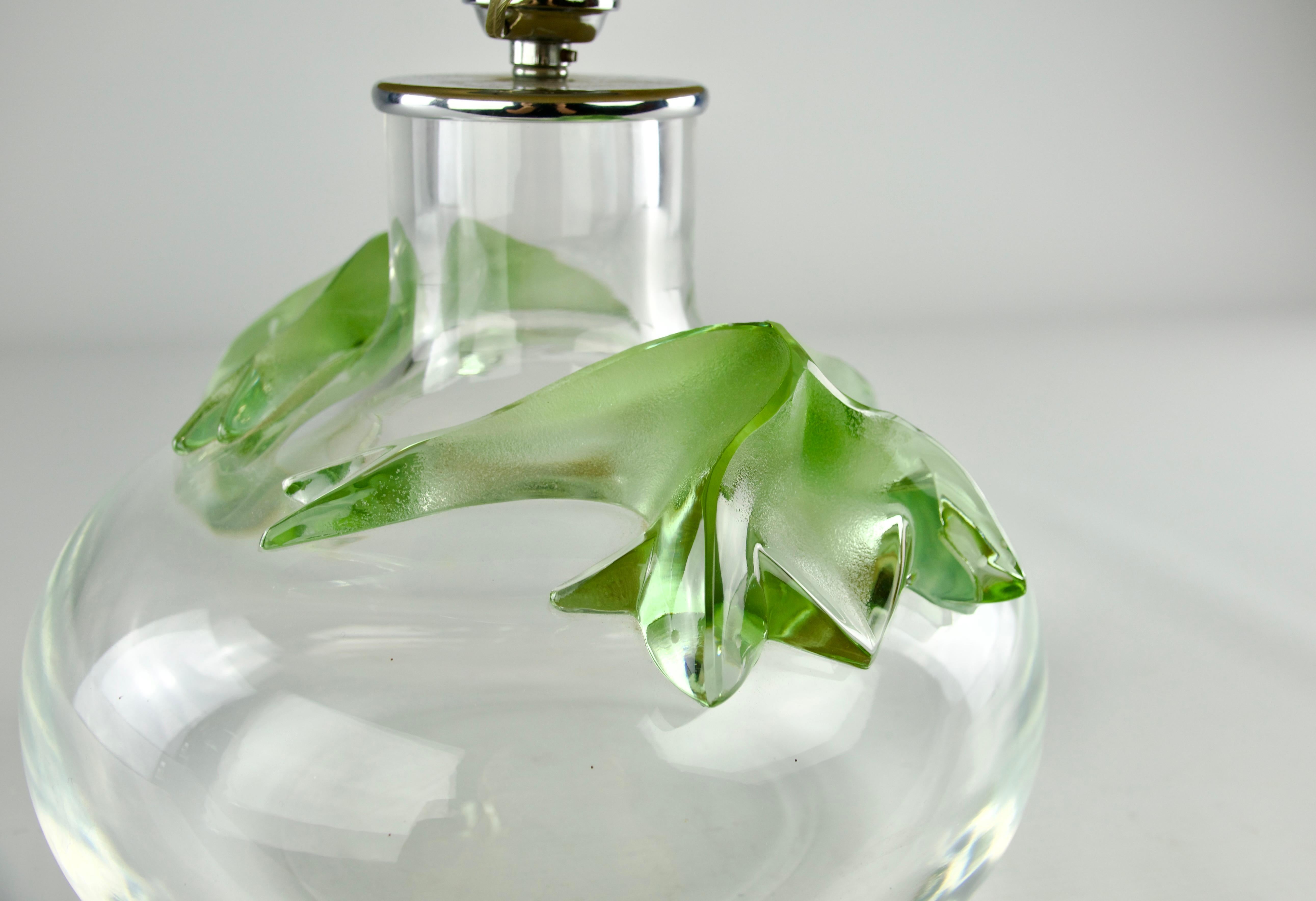 Fine XX secolo Marie-Claude Lalique per Lalique, Lampada da tavolo 
