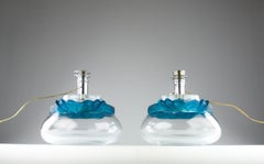 Marie-Claude Lalique for Lalique, Two "Cyrus" Table Lamps, France Mid-Century
