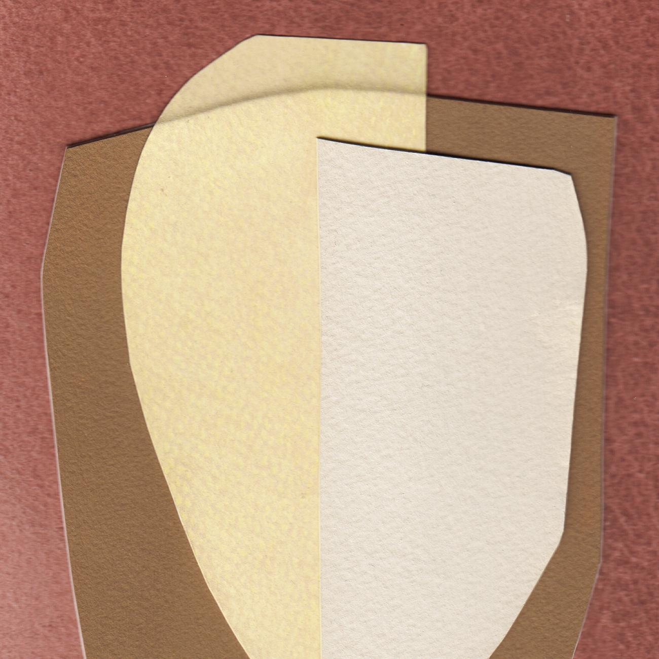 Ilot 14 (Abstrakte Malerei) (Braun), Abstract Painting, von Marie de Lignerolles