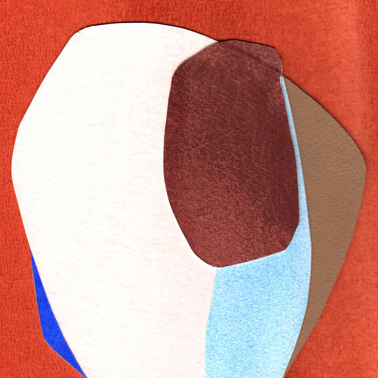 Ilot 8 (Abstrakte Malerei) (Rot), Abstract Painting, von Marie de Lignerolles