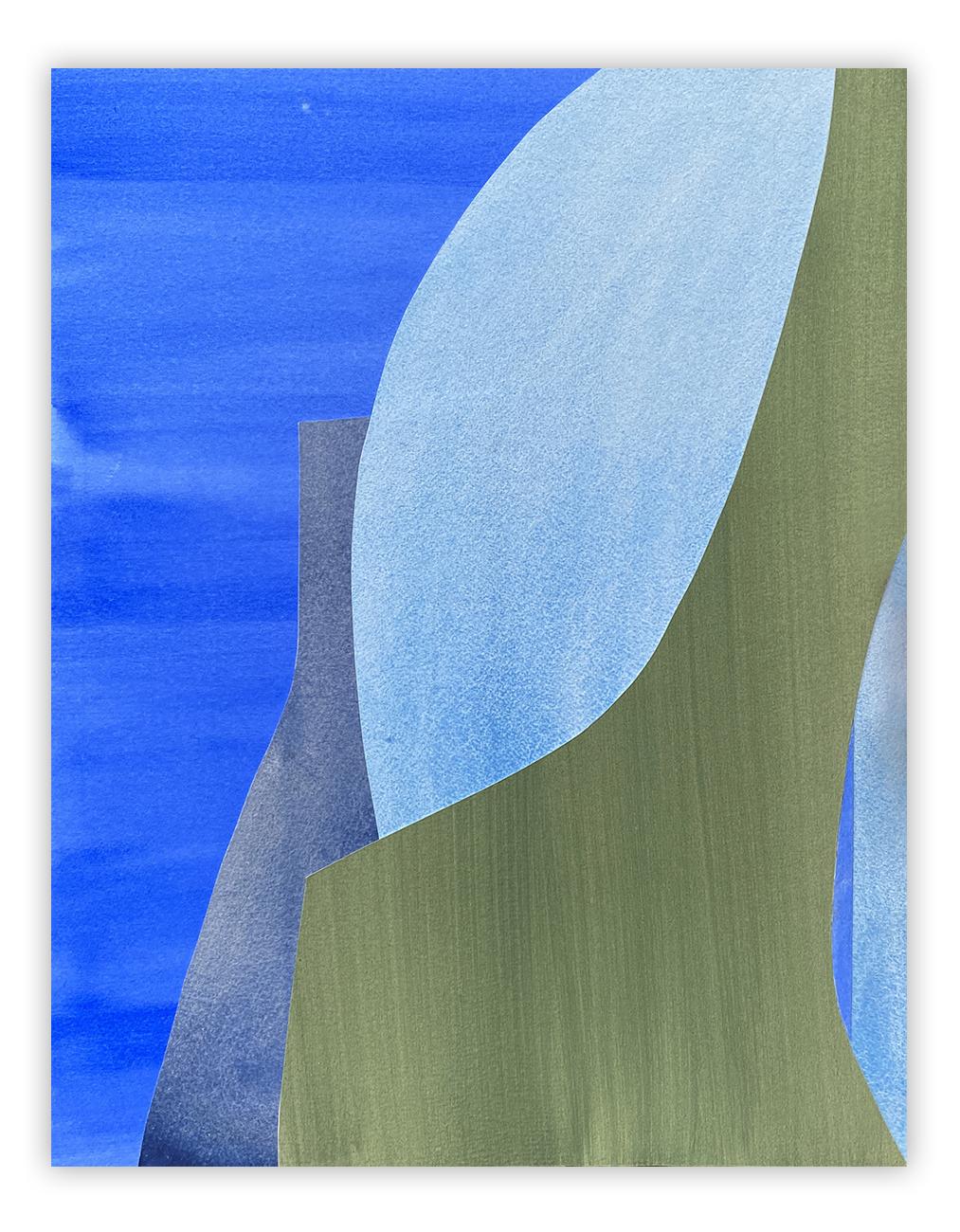 Abstract Painting di Marie de Lignerolles - Jardin Sur L'eau (Pittura astratta)