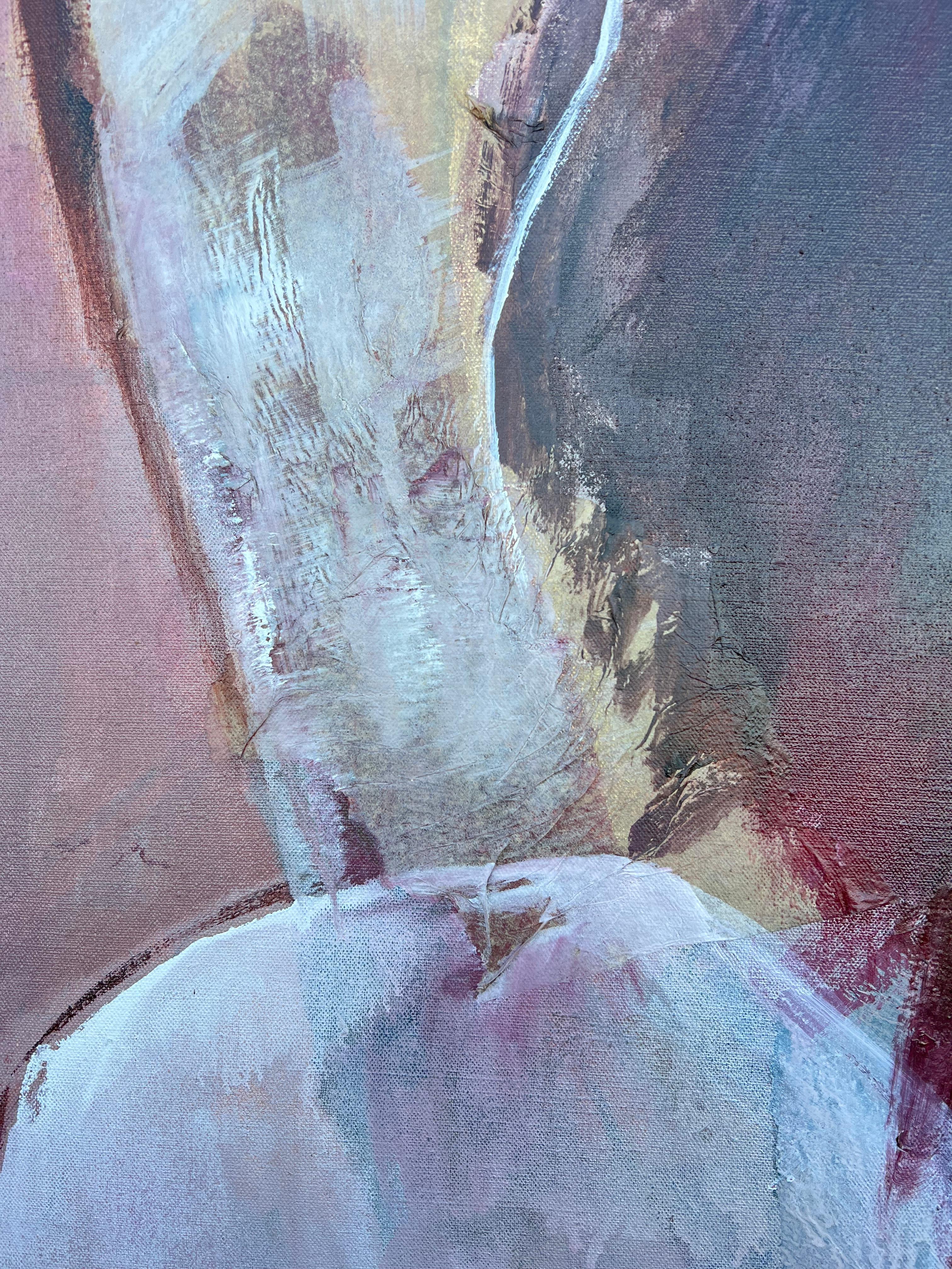 Composición Expresionista Abstracta
de Marie Deloume (francesa nacida en 1942)
firmado en el reverso, con inscripción en el verso
pintura al óleo sobre lienzo, sin enmarcar
tamaño del lienzo: 36 x 36 pulgadas
estado: en general muy bueno, algunos