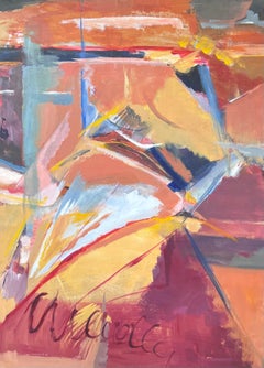 Großes französisches Gemälde des 20. Jahrhunderts, abstrakter Expressionismus, 1980er Jahre, Farbausblech
