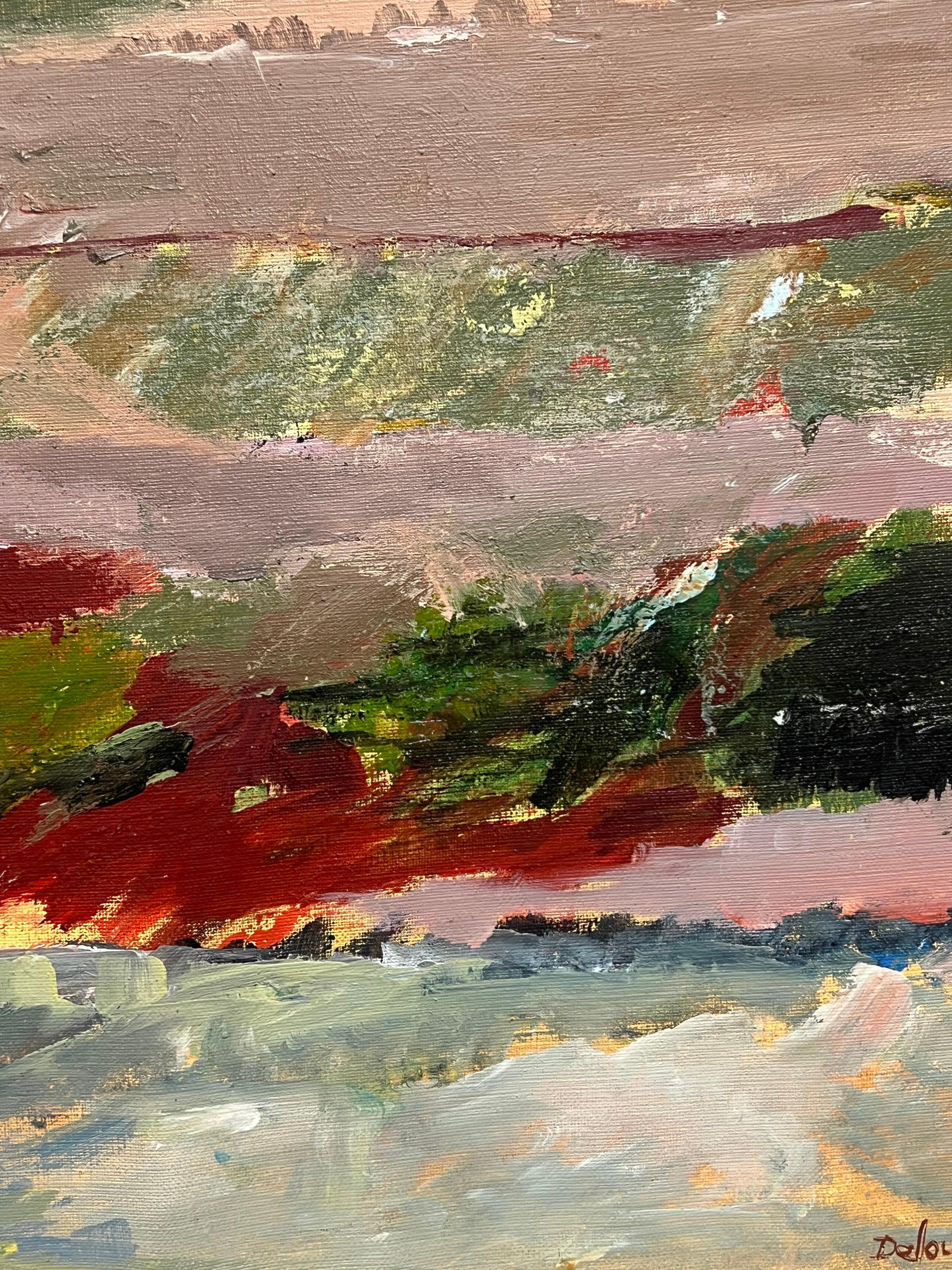 Grande pittura a olio su tela con espressione astratta del XX secolo in vendita 2