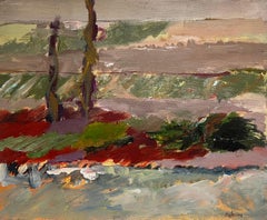 Grande peinture à l'huile sur toile expressionniste abstraite française du 20e siècle