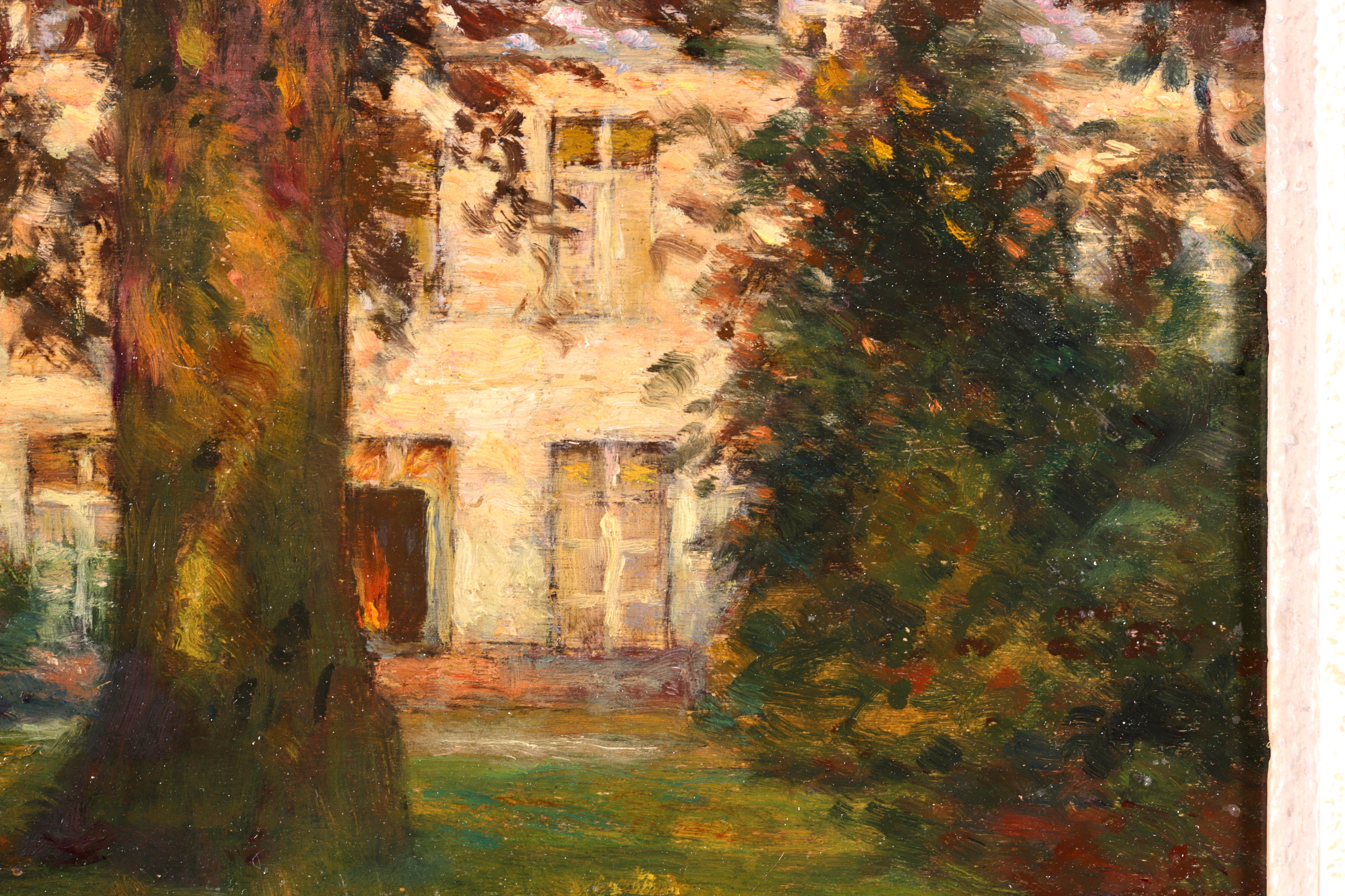 In the Artist's Garden - Impressionist Oil, Figure in Landscape by Marie Duhem 4