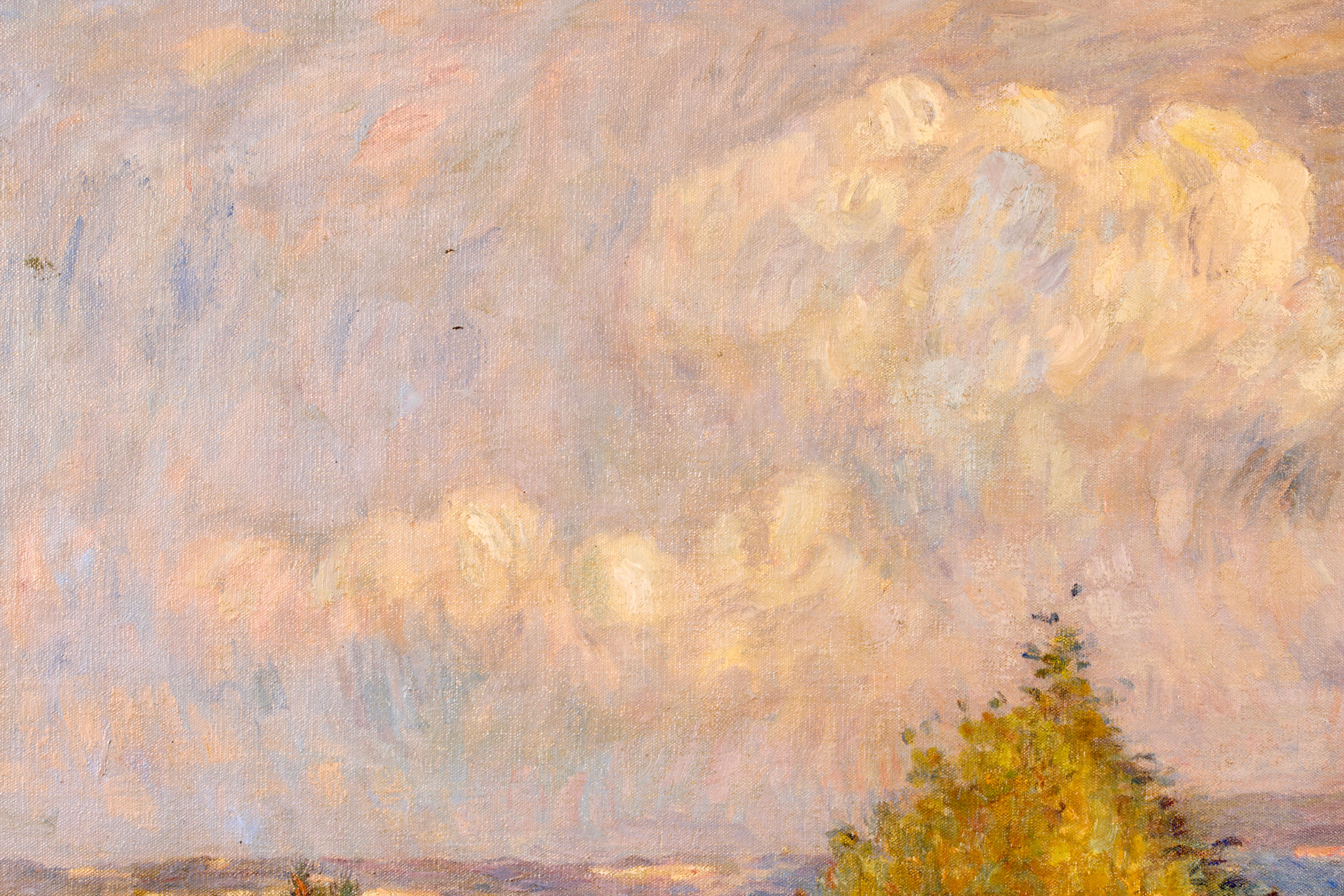 Parterre a l''automne - Huile impressionniste, Figure dans un paysage de Marie Duhem 2