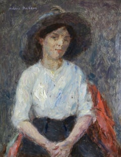 Self Portrait - Impressionist Oil, Portrait of Artist by Marie Duhem