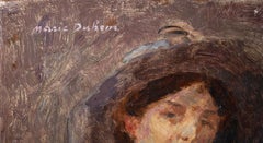 Self Portrait - Impressionist Figurative Portrait Oil Painting by Marie Duhem