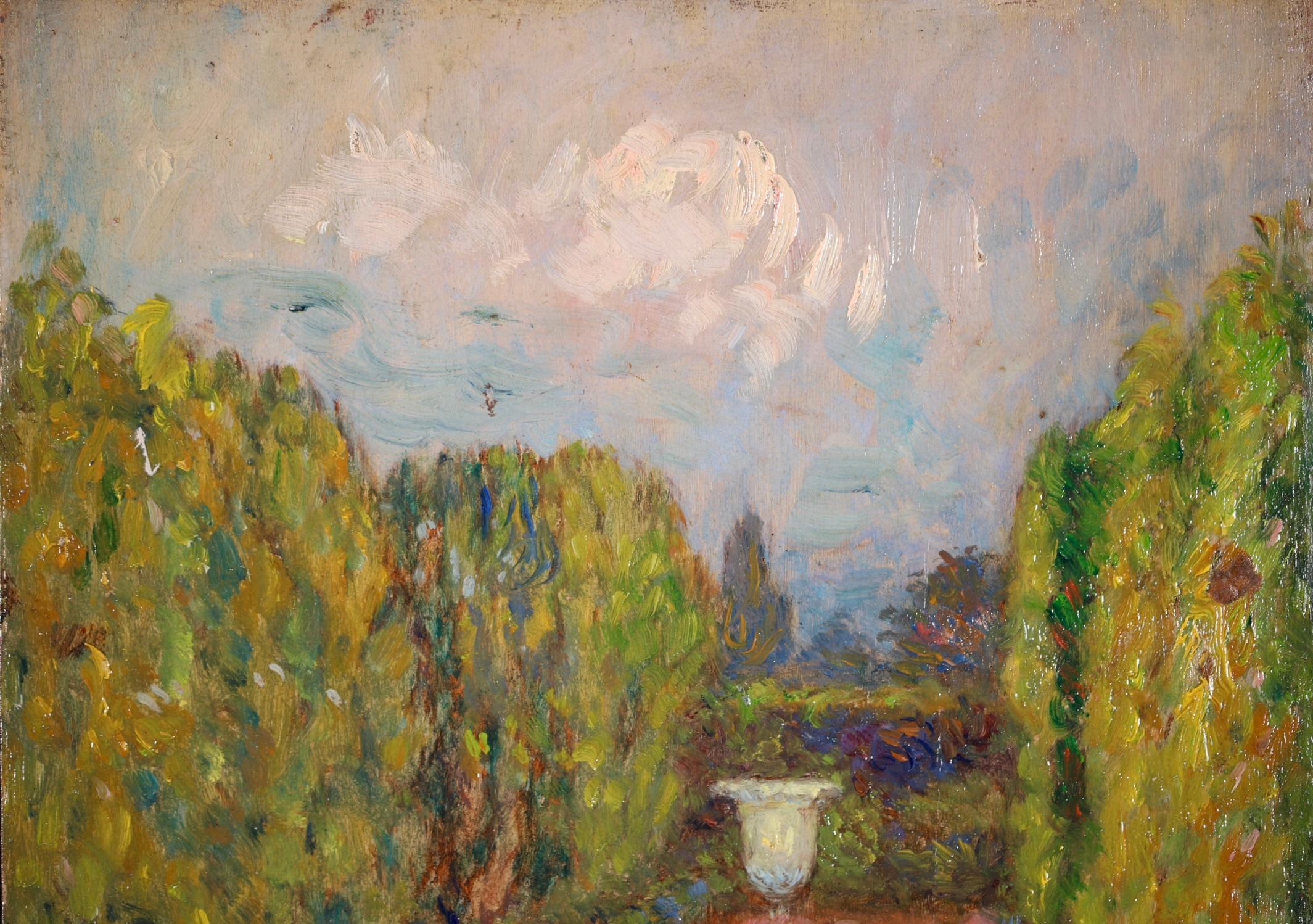 The Artist's Garden - Impressionist Landscape Oil Signed Painting by Marie Duhem For Sale 5