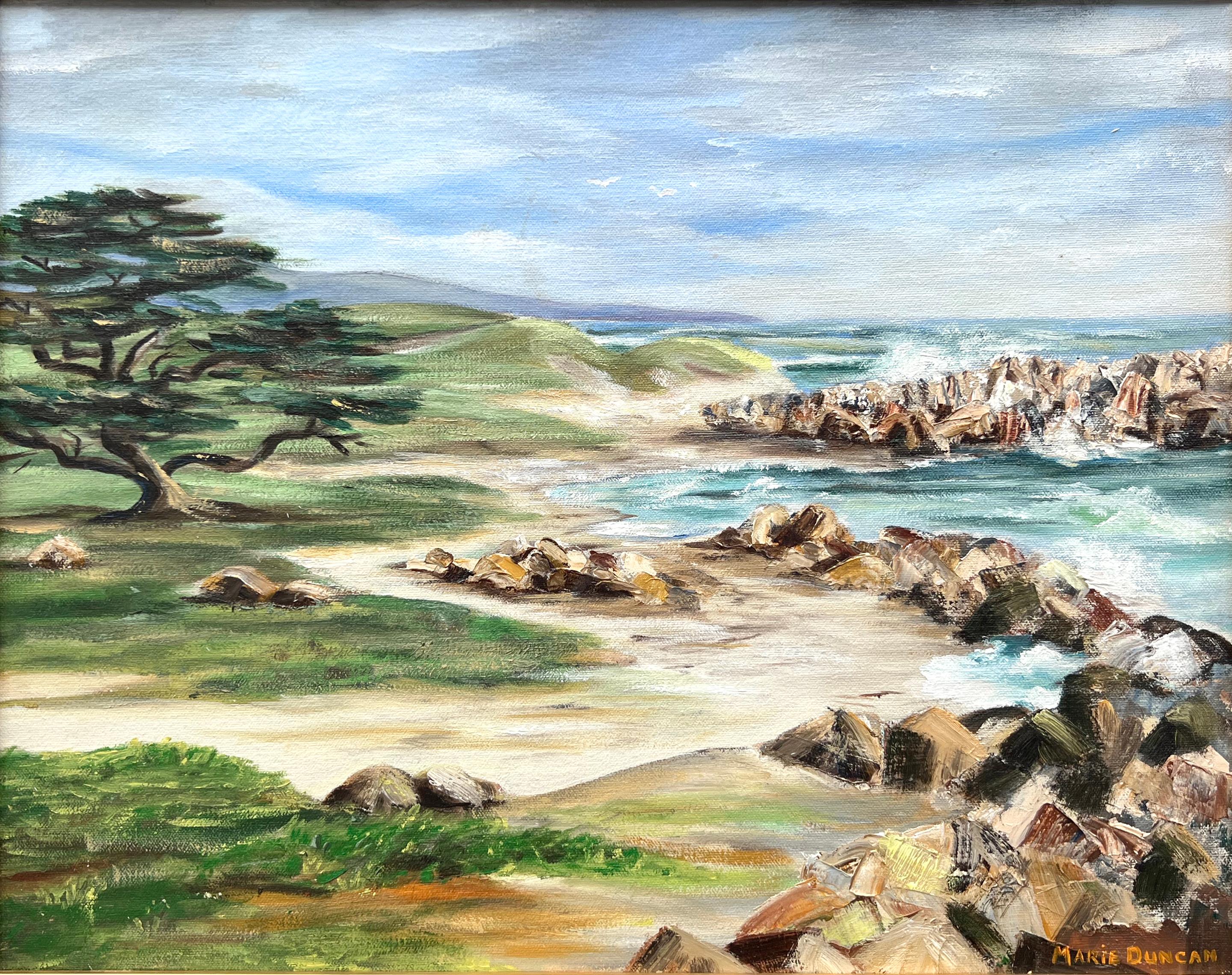 Pacific Grove Seascape - Painting by Marie Duncan