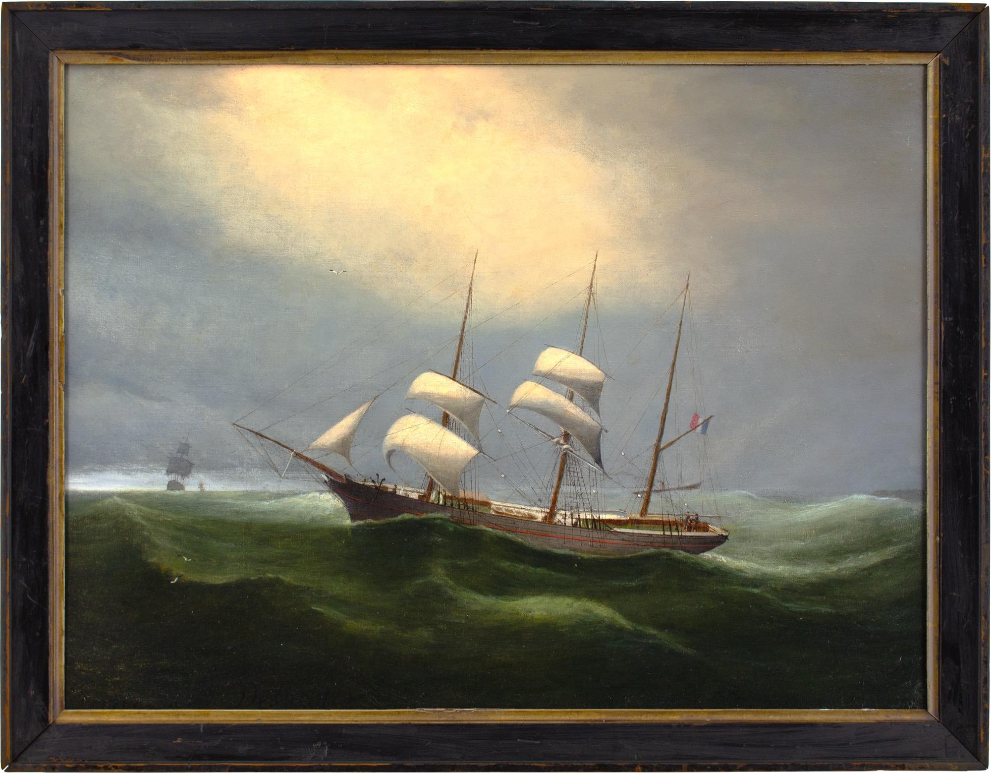 Questo dipinto a olio francese della fine del XIX secolo raffigura la nave Limbe in acque agitate, con le silhouette di altre due navi. Probabilmente è stato prodotto a Le Havre, in Francia, e ricorda stilisticamente le opere di Adams