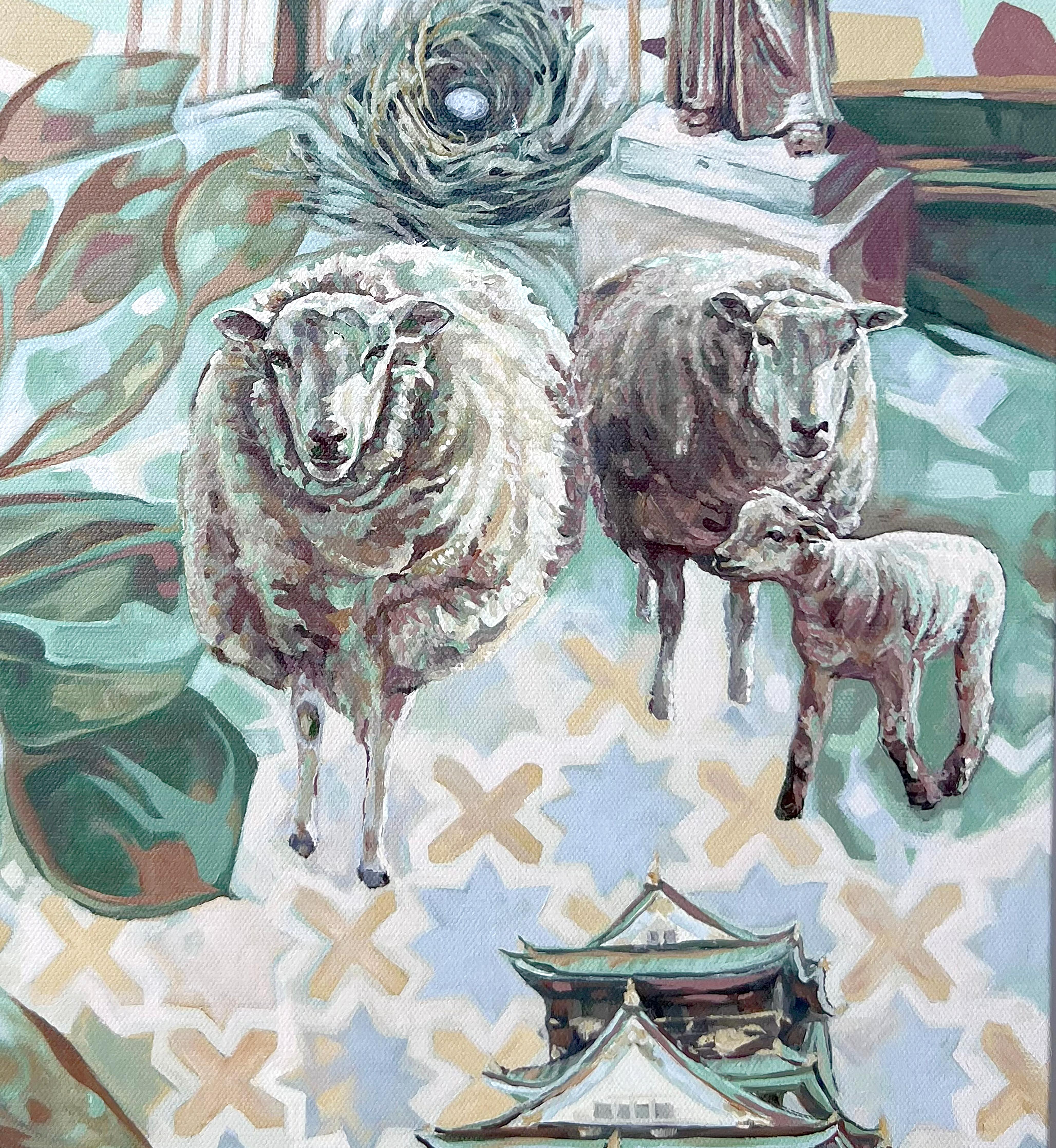 Komfort in Motiven, Original-Gemälde im Angebot 1