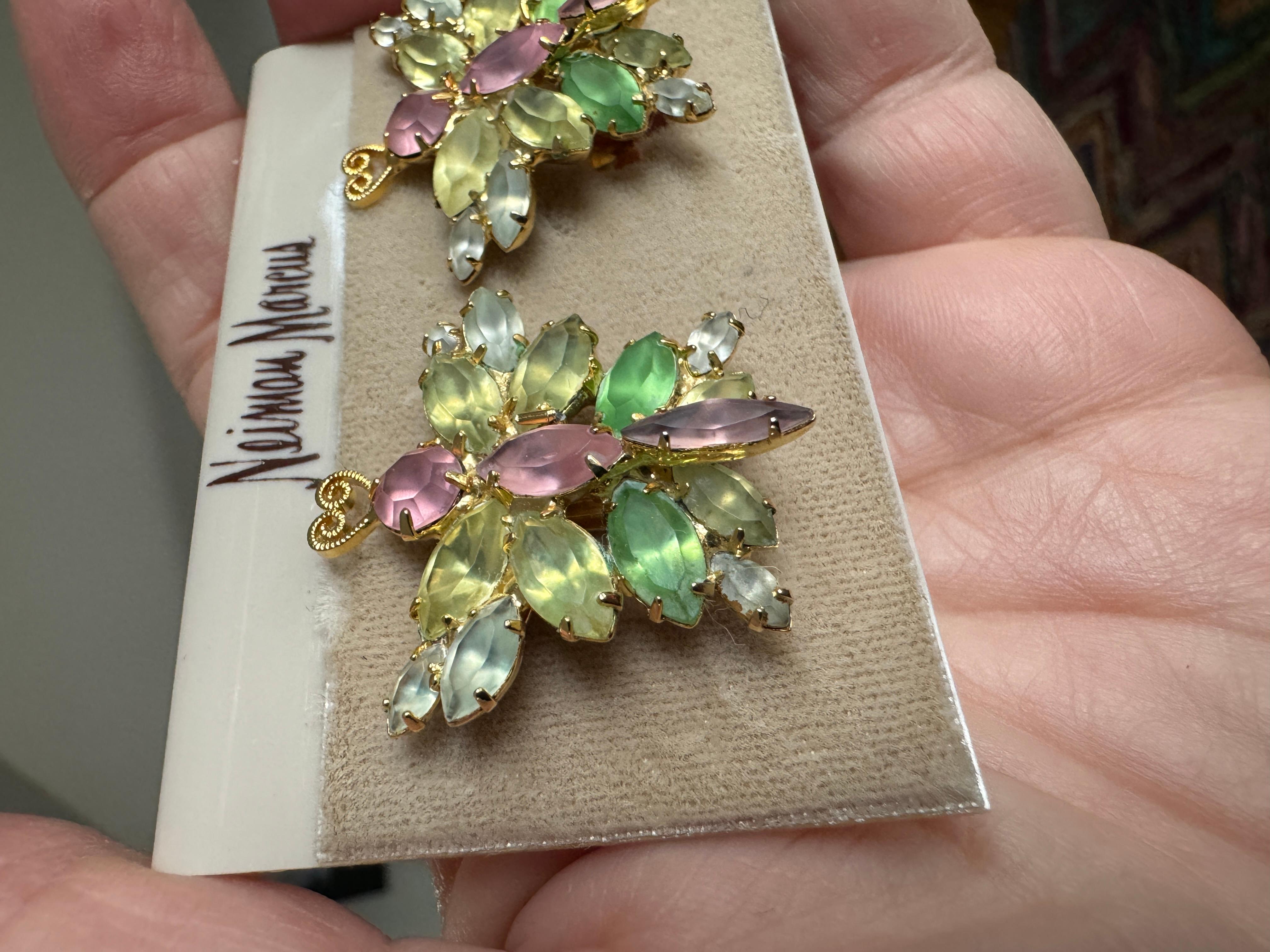 Marie Ferra Pastell-Schmetterlingsohrringe, nie getragen 1990er Jahre im Angebot 5