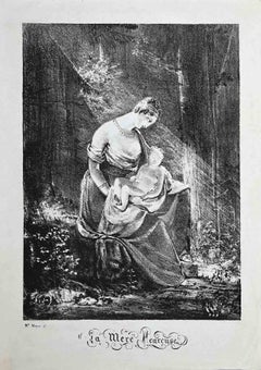 La Maitresse de Fragonard -  Lithograph after m.lle Maye - 1800s