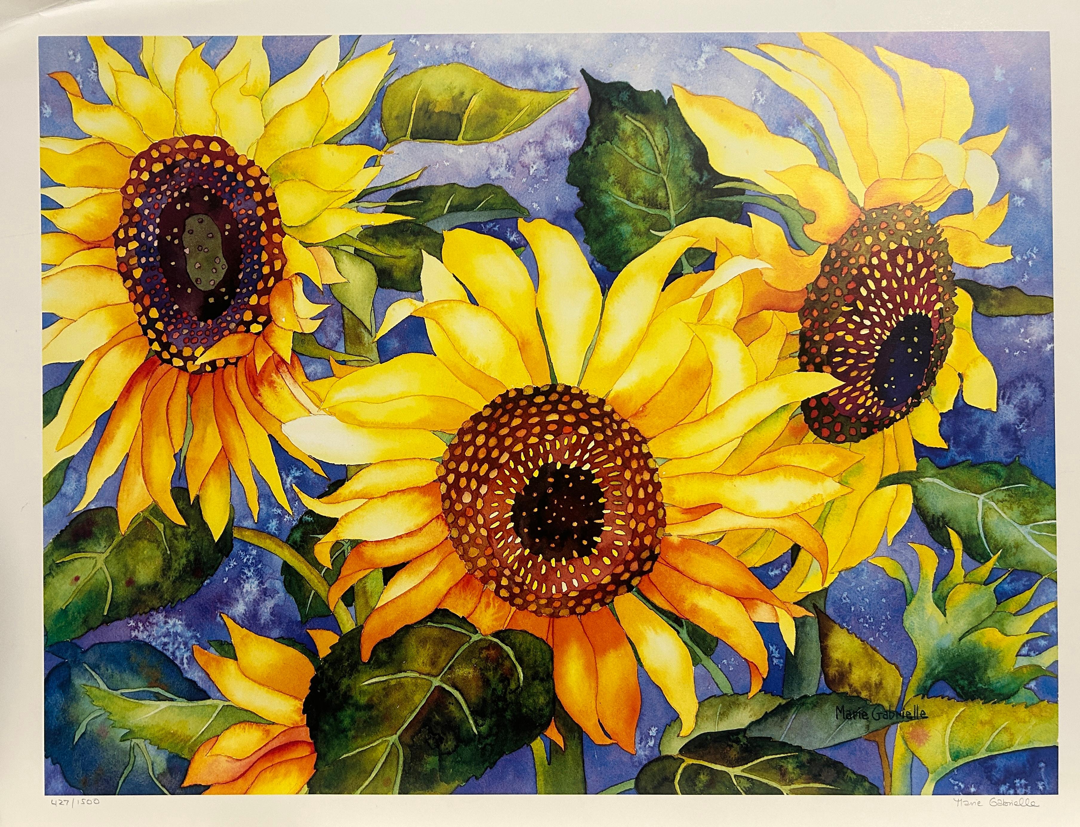 Marie Gabrielle Still-Life Print – Sonnenblume