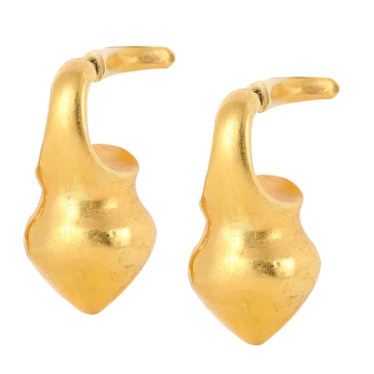 Marie-Hélène de Taillac 22k Yellow Gold Sculptural Earrings 1