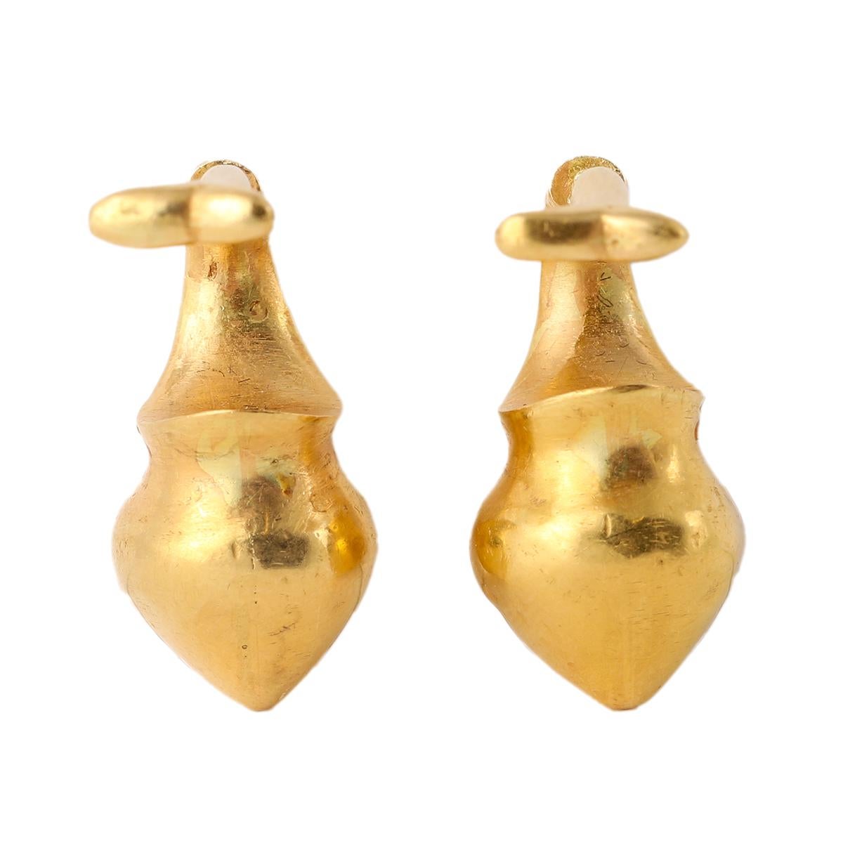 Marie-Hélène de Taillac 22k Yellow Gold Sculptural Earrings 2