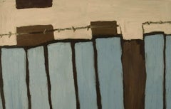 Marie Hvid Pørksen, Denmark, Oil on Canvas, Fence with Barb Wire