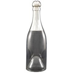 Antique Marie-Jeune Size 'Three Bottles' Champagne Bottle Decanter, Hallmarked 1892