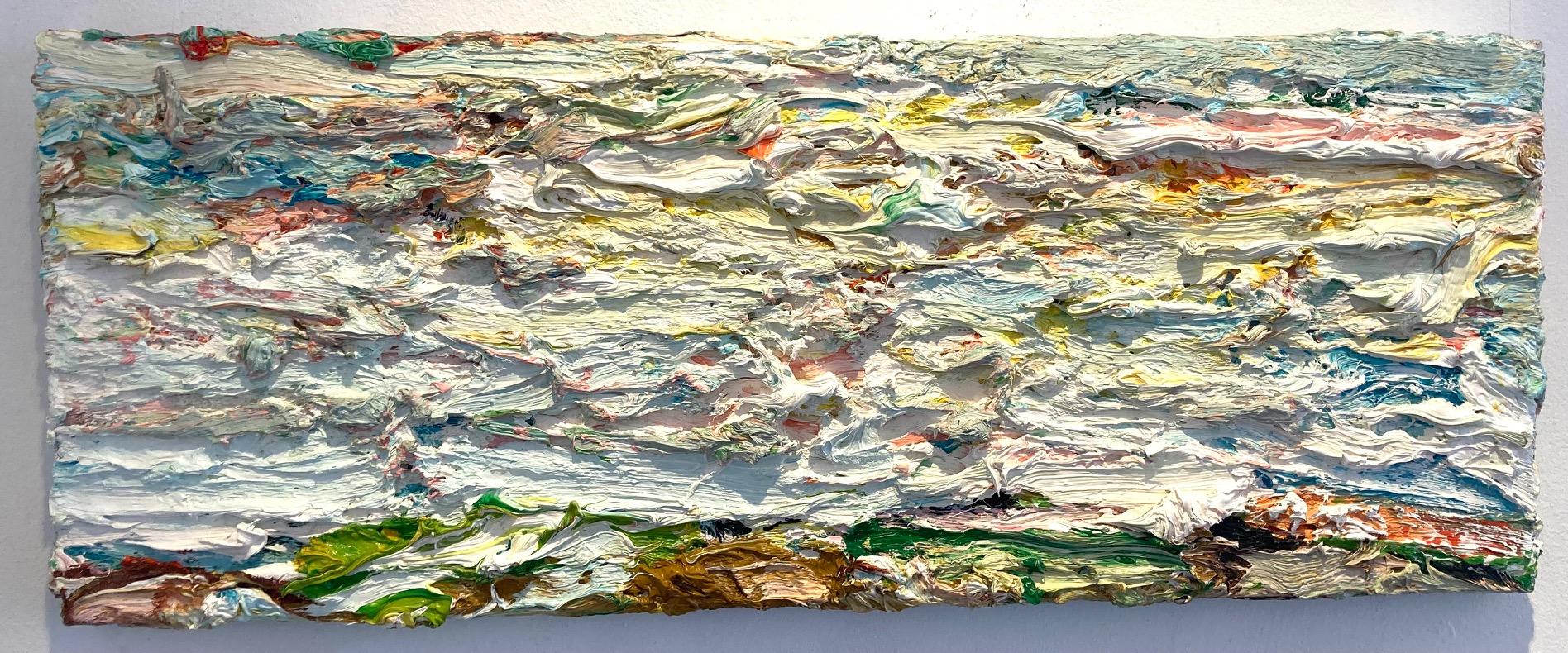 Marie José Robben Landscape Painting - Longitudinaal Oil on Canvas Abstract Horizon Landscape In Stock