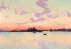 Sunset - Venise 1902 Paysage post-impressionniste de Joseph Clavel