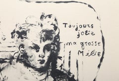 La Grosse Melie, Signed Nude Lithograph by Marie-Laure De Noailles