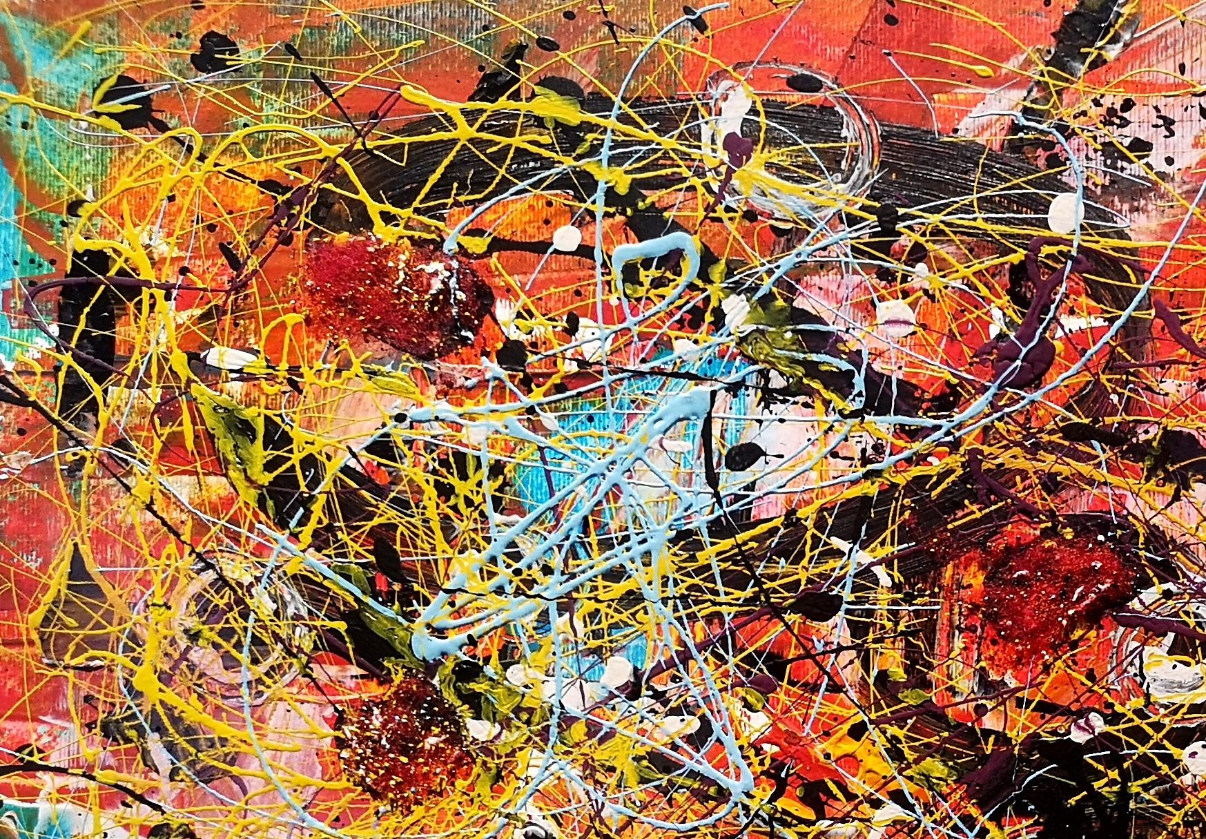 « L'AU DELA DES MOTS »  Le style Pollock - Painting de Marie-Laure Romanet Prin company