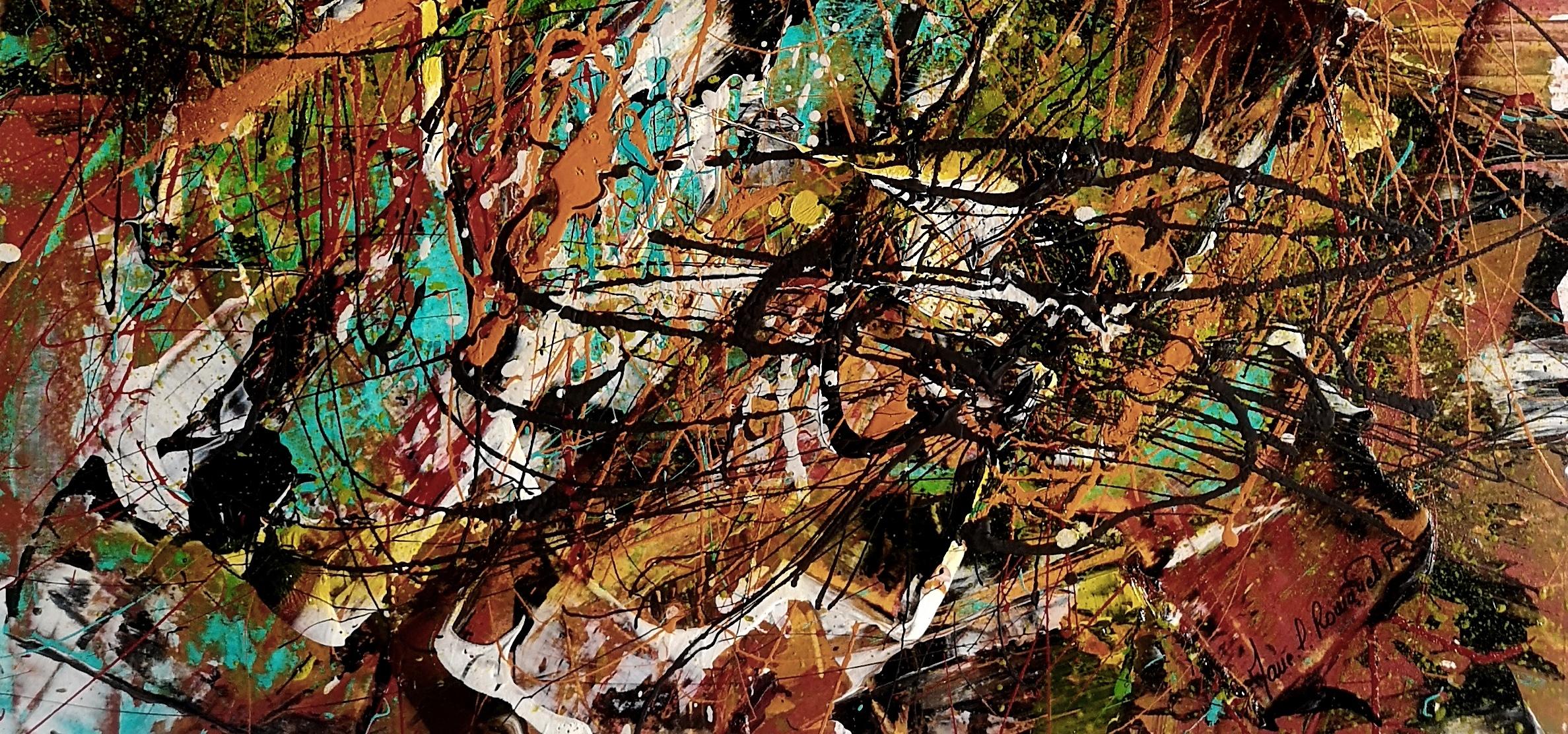 „LE CYCLE DE LA VIE“ Pollock-Stil – Painting von Marie-Laure Romanet Prin company