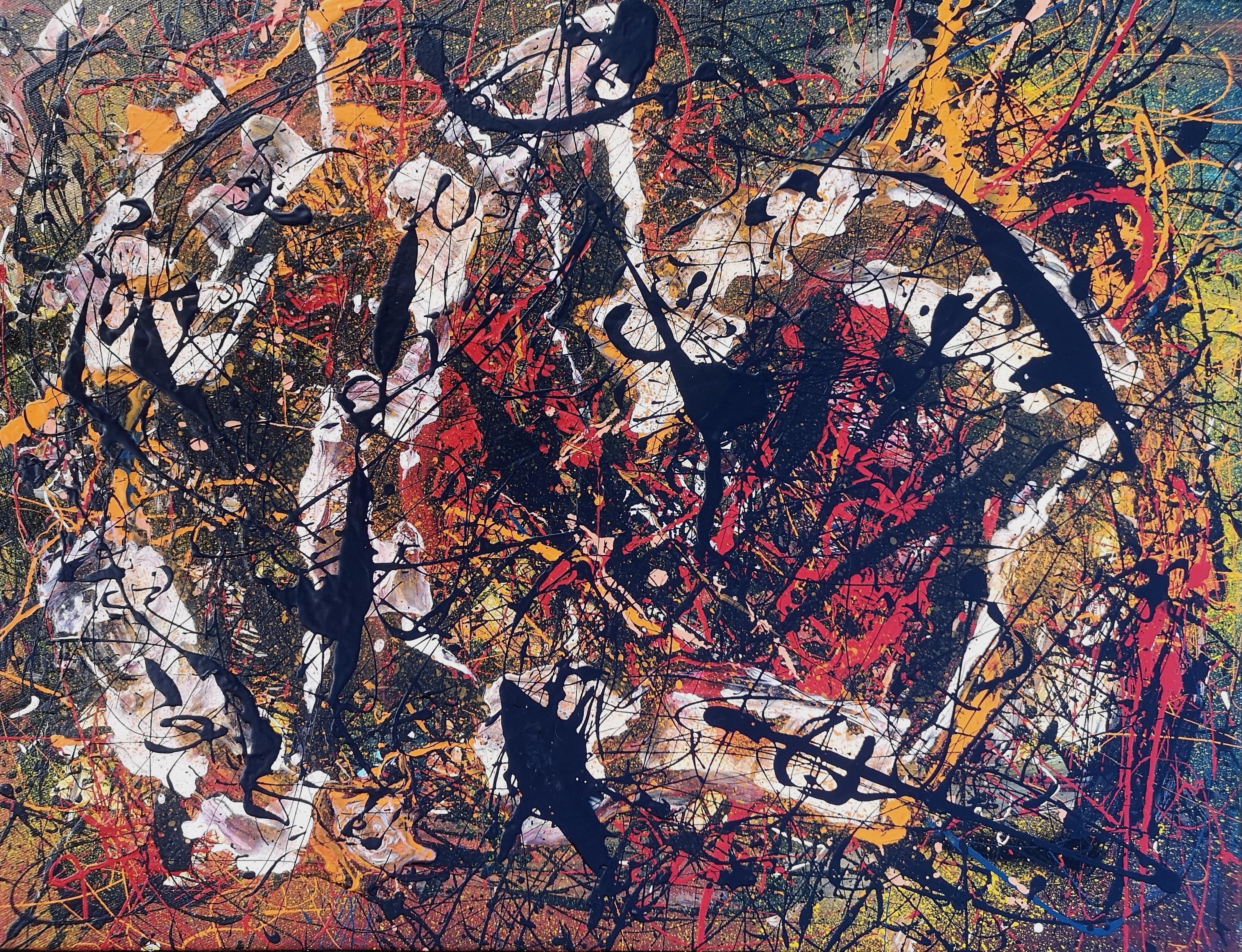 Marie-Laure Romanet Prin company Abstract Painting - "L'ESPRIT ANIMAL"