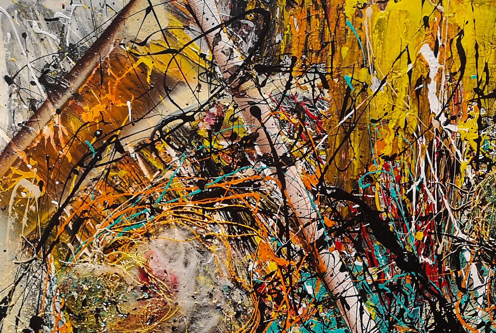 „„DIE STRUGGLE, die wir heute sind, WURDEN US STRENGTH WE NEED ...“  Pollock-Stil (Abstrakter Expressionismus), Mixed Media Art, von Marie-Laure Romanet Prin company