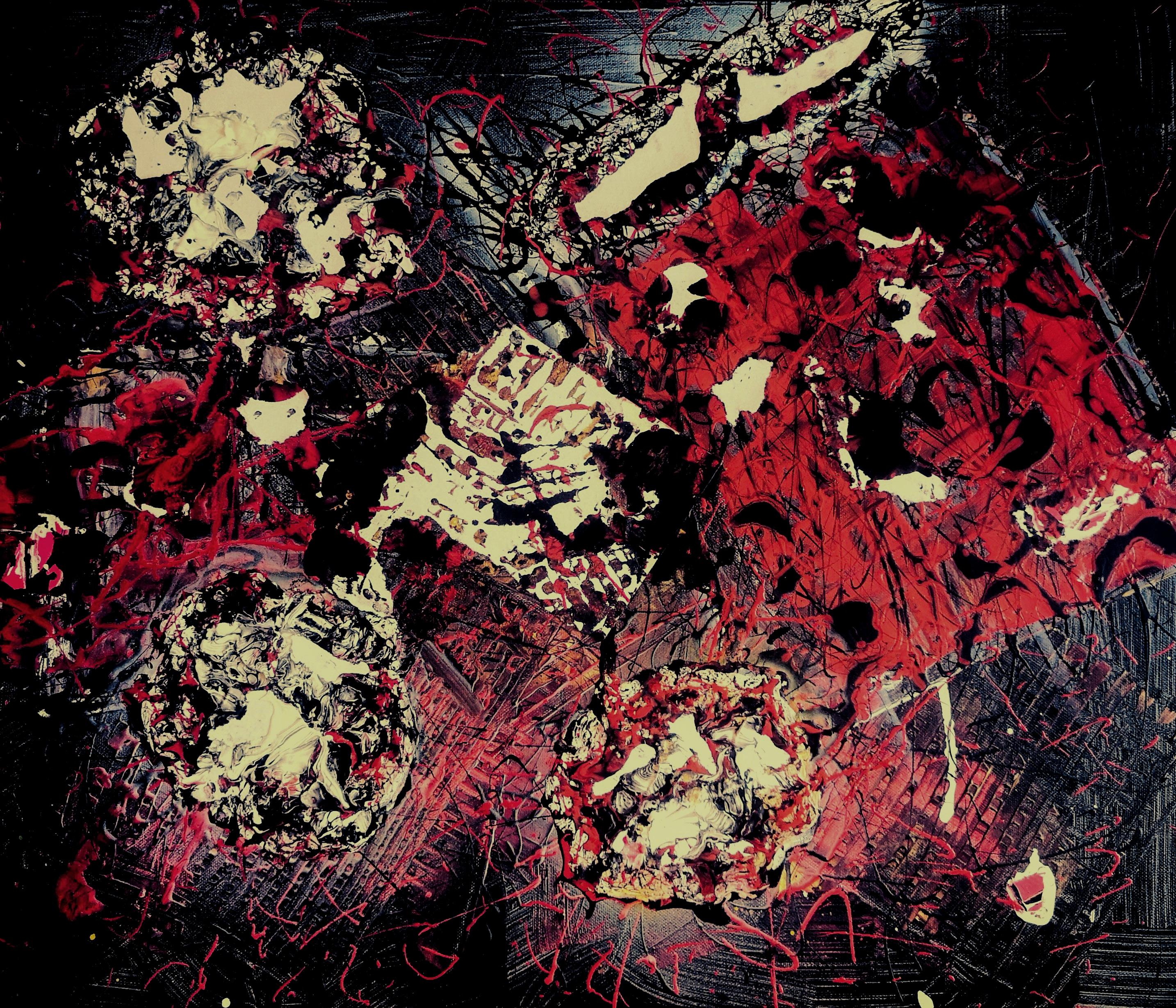 Marie-Laure Romanet Prin company Abstract Painting - "VISION D'APOCALYPSE"