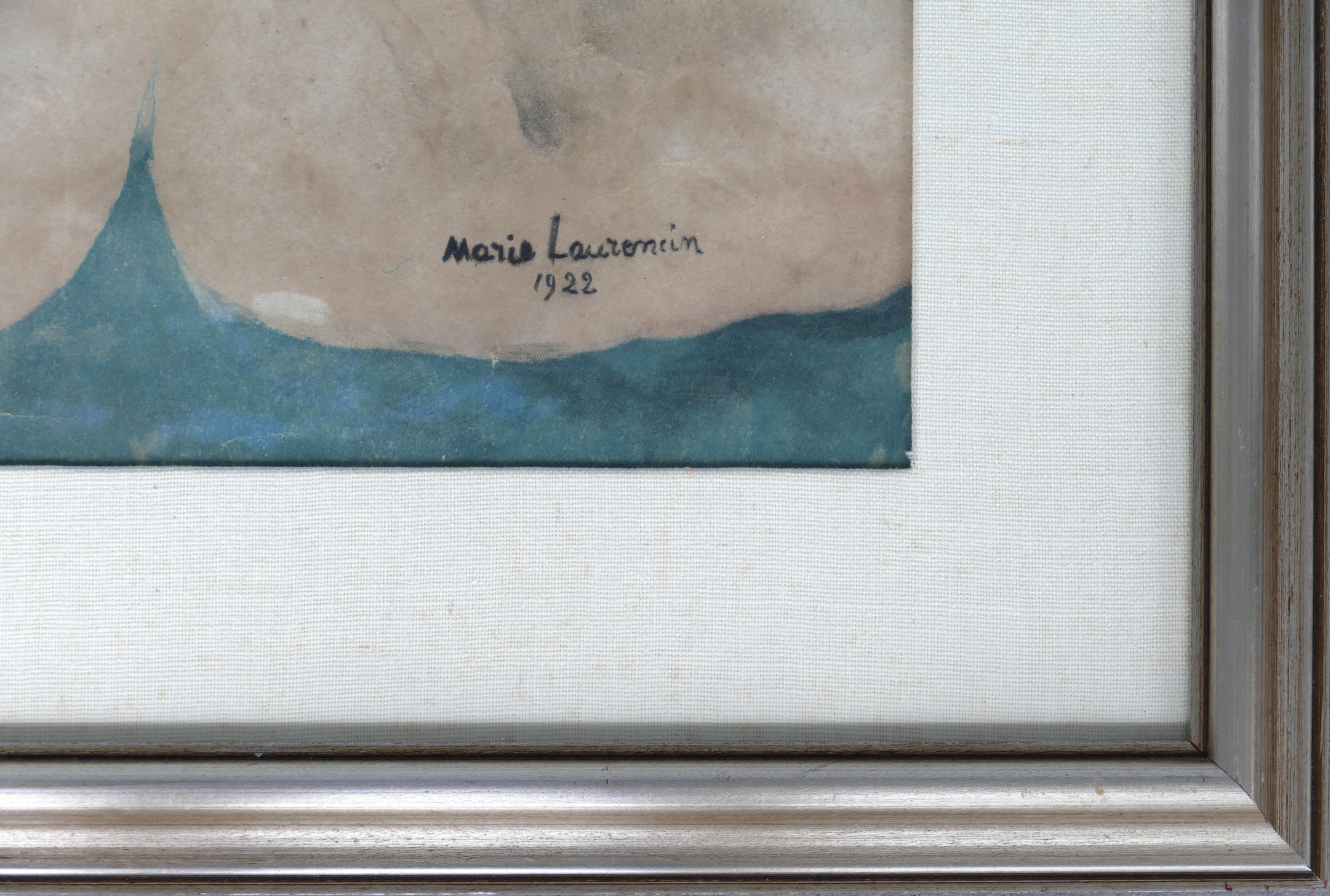 Marie Laurencin abstract watercolor on paper, 1922

Offered for sale is an original figurative watercolor on paper by French artist Marie Laurencin (31 October 1883-8 June 1956). Laurencin was a French painter and printmaker who became an