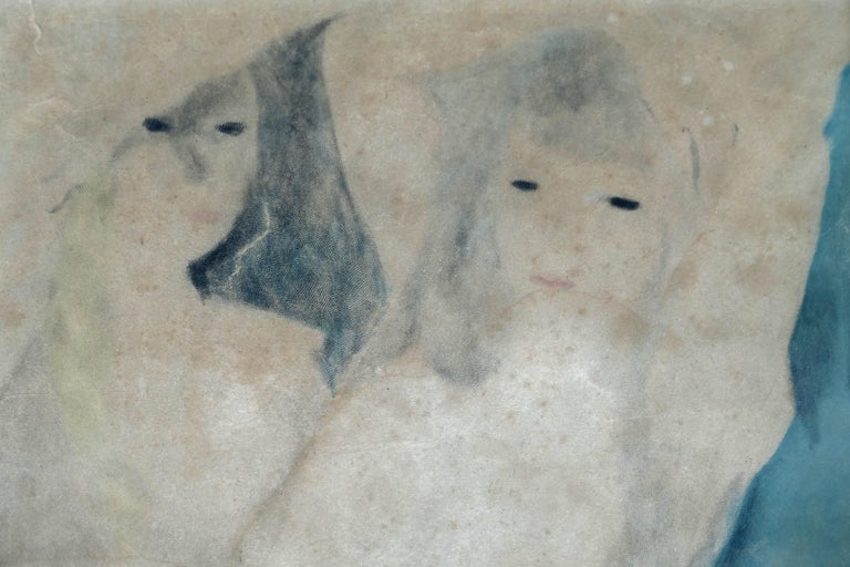French Marie Laurencin Abstract Watercolor on Paper, 1922 For Sale