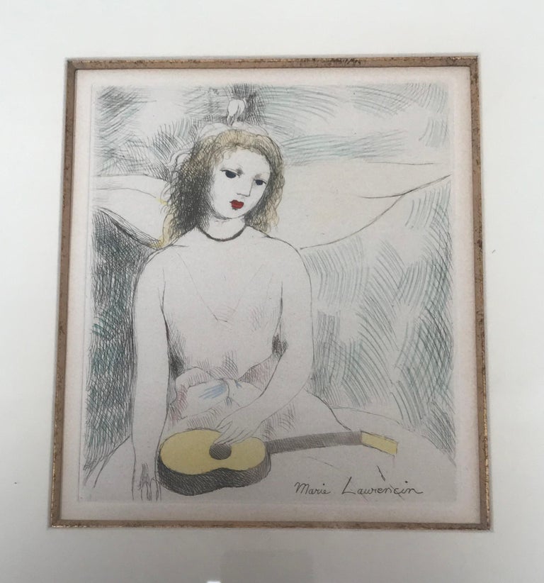 Original etching with the certificate of authenticity.
Marie Laurencin was a French painter, sculptor, and printmaker.
During the early years of the 20th century, Laurencin was an important figure in the Parisian avant-garde. A member of both the