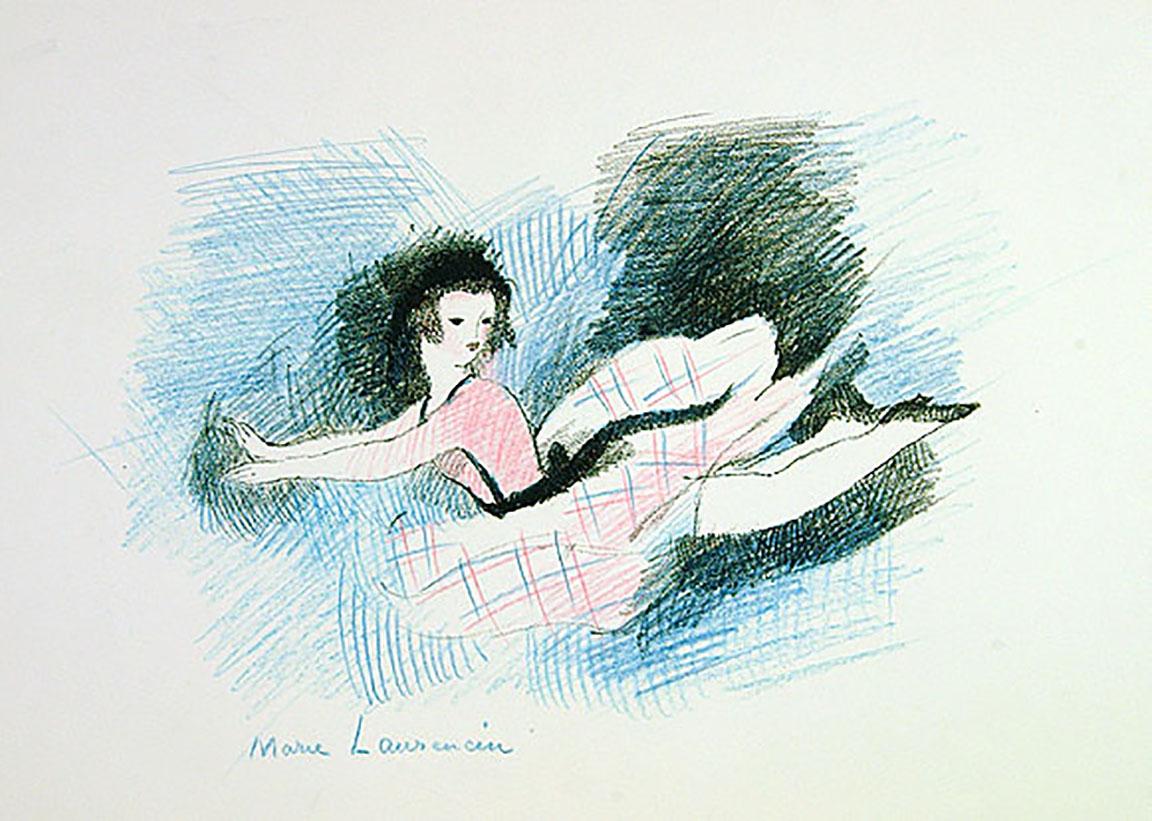 Alice in Wonderland - Art Deco Print by Marie Laurencin