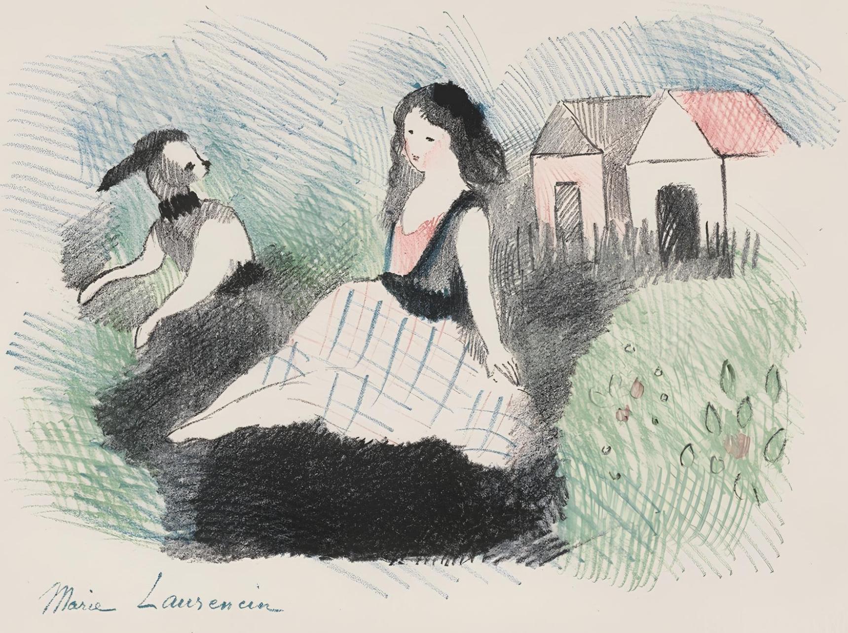 Lithograph in colors on vélin de Rives BFK à la forme paper. Paper Size: 9.84 x 11.81 inches. Inscription: Signed in the plate and unnumbered, as issued. Notes: From the album, Alice's Adventures in Wonderland, 1930. Published by The Black Sun